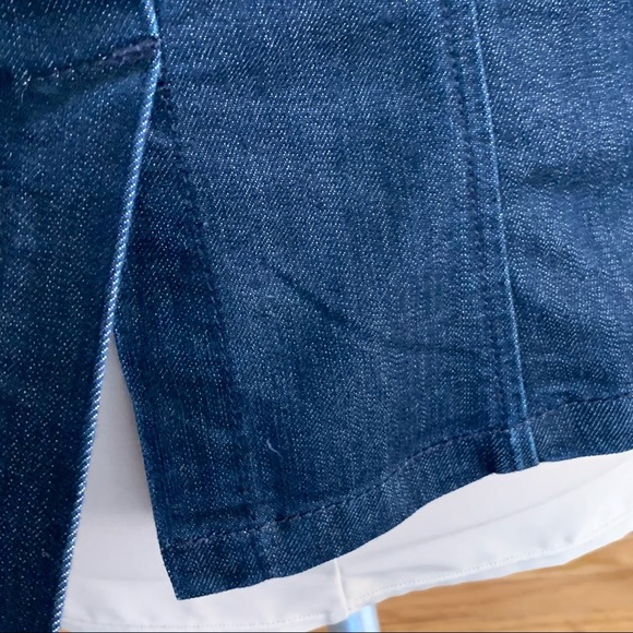 KENSIE Denim Blazer Single Button Notch Collar - Picture 7 of 11